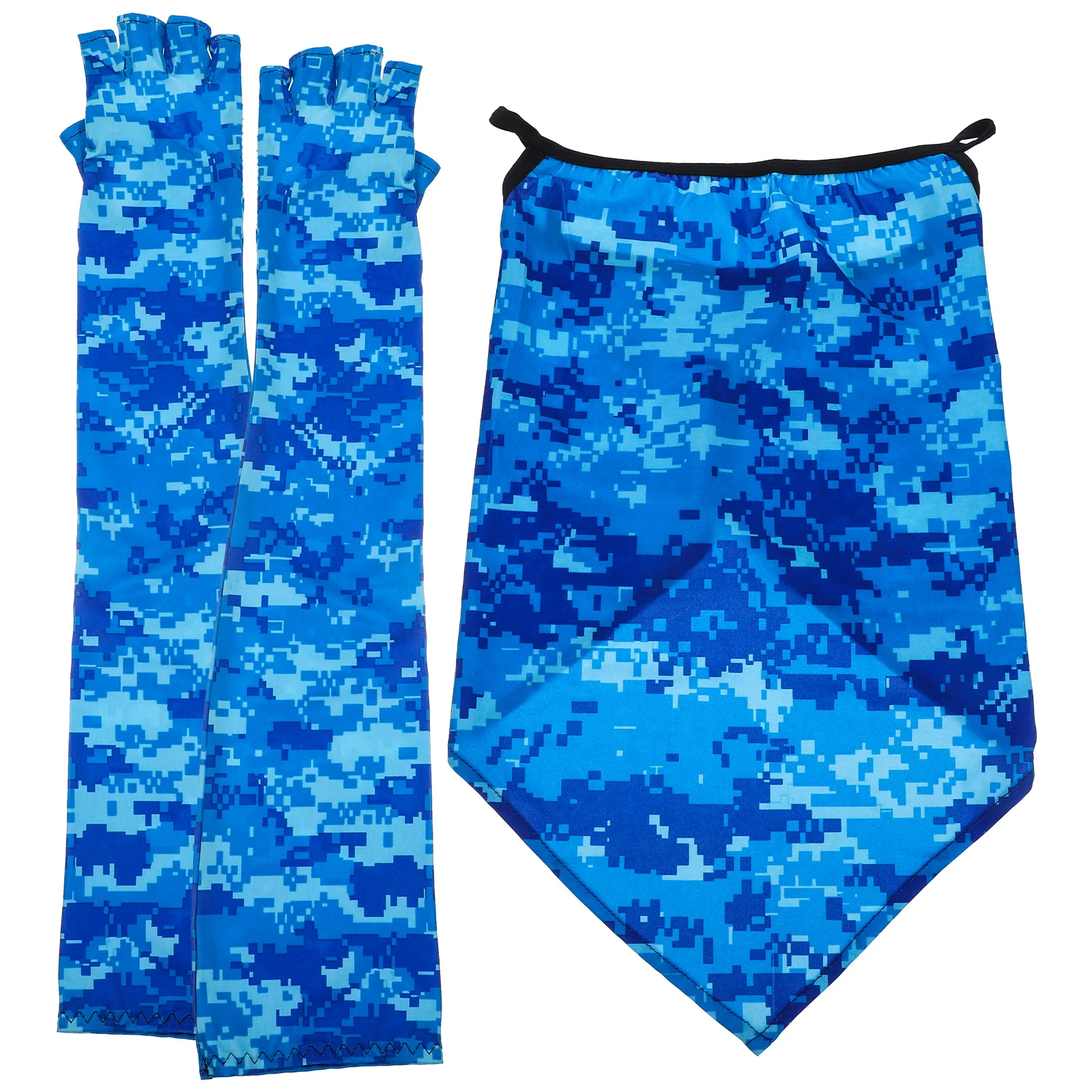 

1 Set of Comfortable Arm Sleeves Outdoor Breathable UV Proof Face Scarf Sun Sleeves for Arm