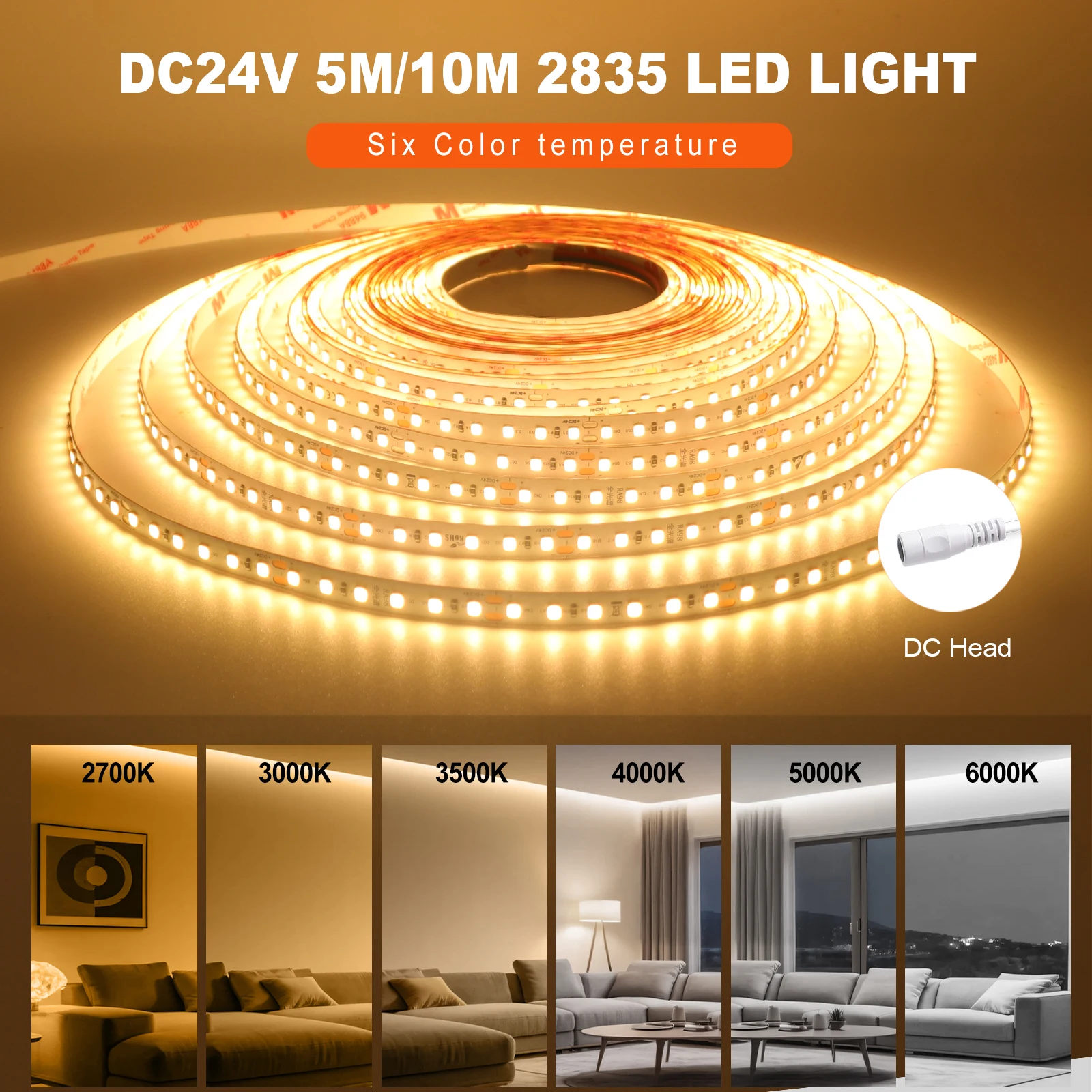 Premium Smart LED Strip Light Kit with TUYA WIFI and Bluetooth Connectivity | Flexible Home Lighting Solution with Adjustable Color Temperatures