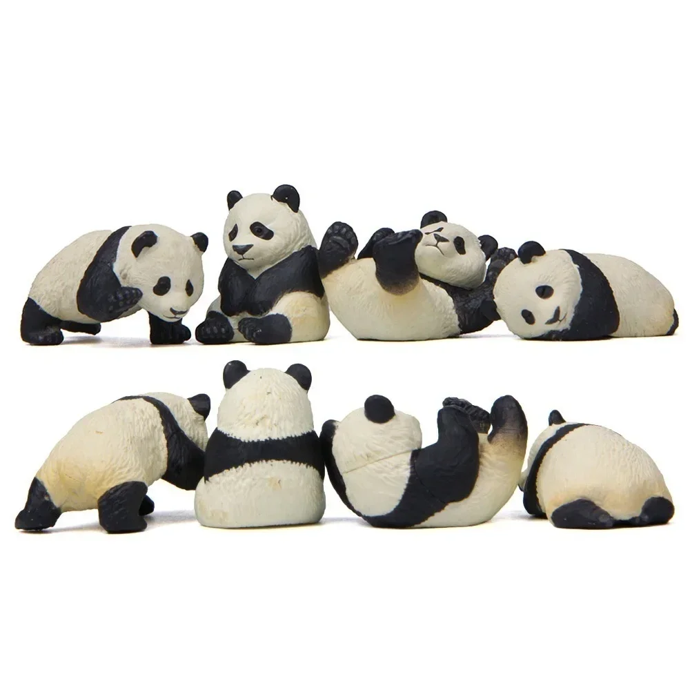 4Pcs/set Panda Life Cute Version Modeling DIY Micro Landscape Meaty Gardening Small Fresh Landscaping Doll Desk Decoration