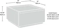 NEW Manhattan Gate Coffee Table, L: 31.02" x W: 30.95" x H: 16.06", Sindoori Mango Finish USA 2