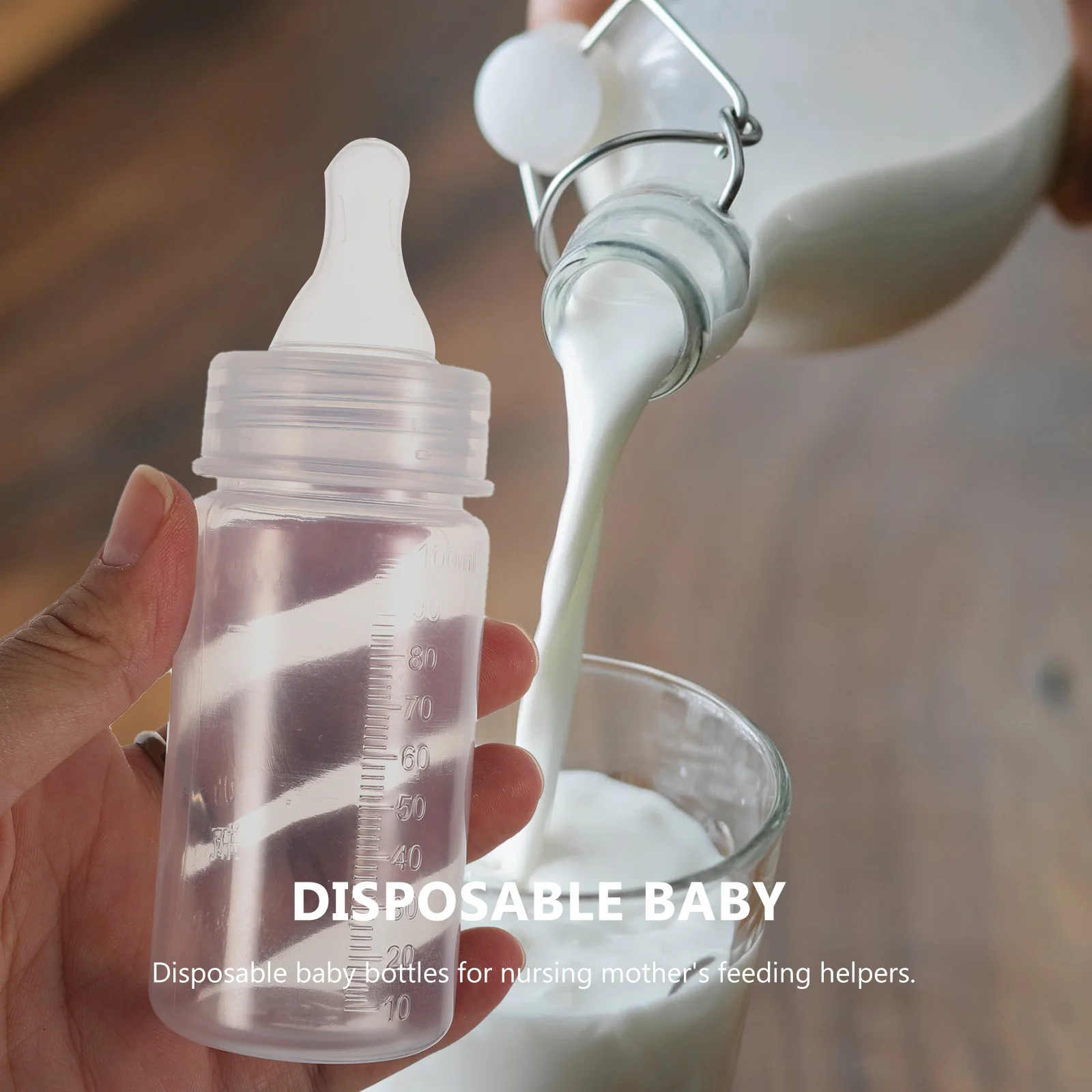 5 Pcs Scale Disposable Feeding Bottle Infant Baby Breastmilk Bottles Food Polypropylene Pp Plastic