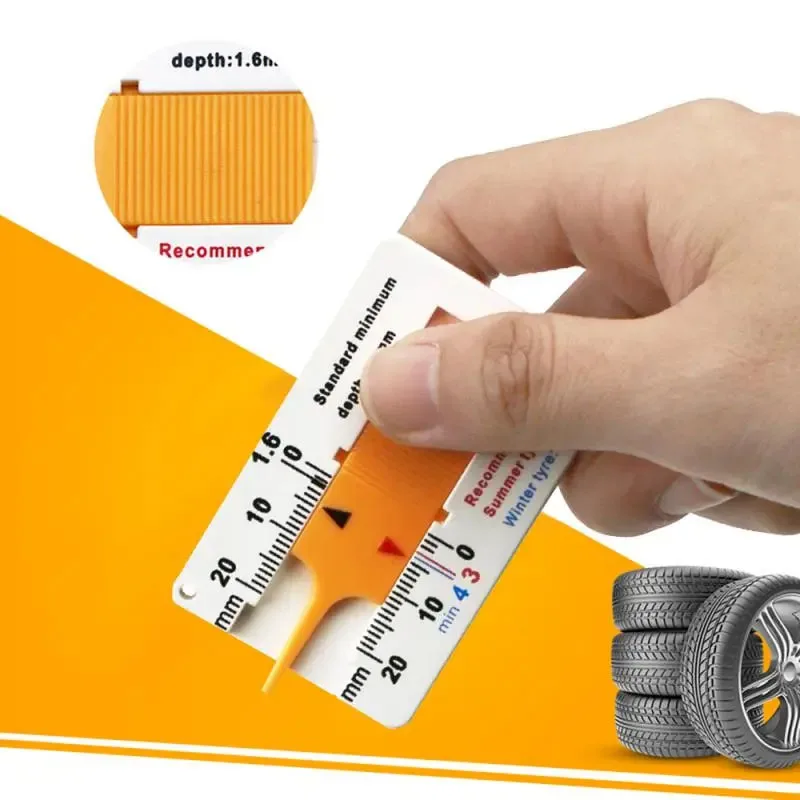 

0-20Mm Measuring Ruler Car Tire Tread Depth Gauge Tire Tread Depth Ruler Scale Ruler Digital Thickness Inspection Tool