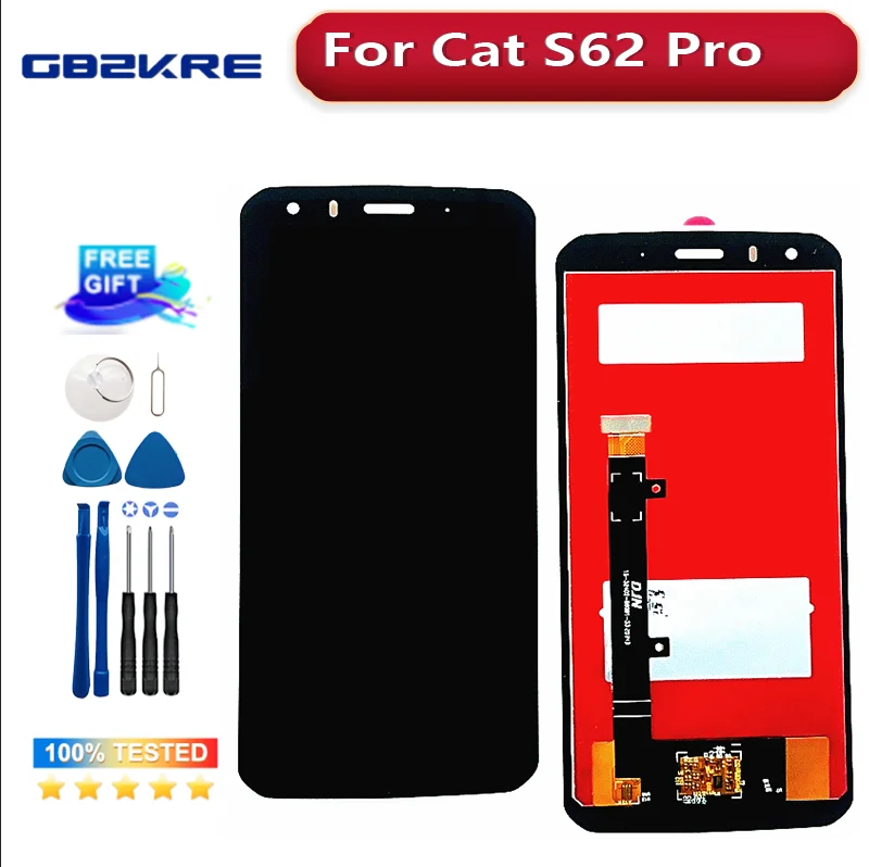 100% качество для Cat S62 Pro ЖК и сенсорный экран дигитайзер Ddisplay модуль экрана Ремонт Запасные части