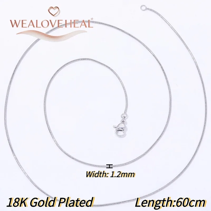 18 Karat vergoldete Messing-Schlangenketten für Damen und Herren, 60 cm lange Ketten für DIY-Schmuckherstellung. – Detail 20