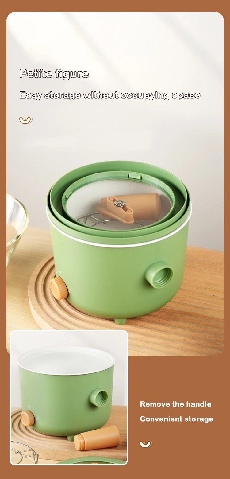 110V/220V Multifunction Electric Cooker 1.8L Hotpot Non-stick Skillet Noodles Soup Cooking Pot Mini Egg Frying Pan Rice Cooker 6