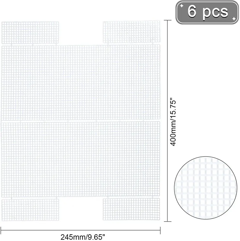 Feuilles de sac en toile en maille plastique, couverture de filet en plastique, accessoires de sac à main, 10 pièces 8 Feuilles de sac en toile en maille plastique, couverture de filet en plastique, accessoires de sac à main, 10 pièces 8