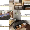 Corner Bed Frame, Twin Daybed with 2 Drawers & Charging Station, Platform Bed Frame Bookcase Headboard 4