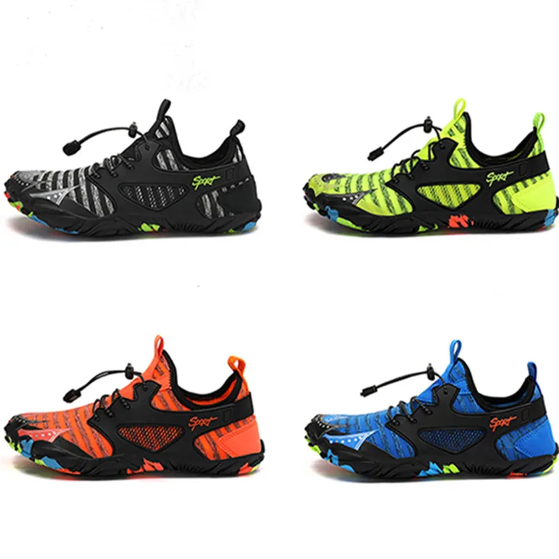 Breathable Beach Footwear For Mens Elastic Barefoot Upstream Trekking Water Shoes Quick Dry Breathable Seaside Nonslip Sneakers