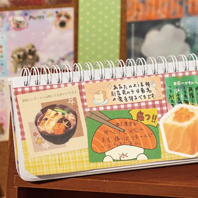 200Pcs/bag 4 Styles Sticky Notes Material Pack DIY Mood Graffiti Seriers Memo Pads Gift Cartoon Message Paper Diary Decorati 4