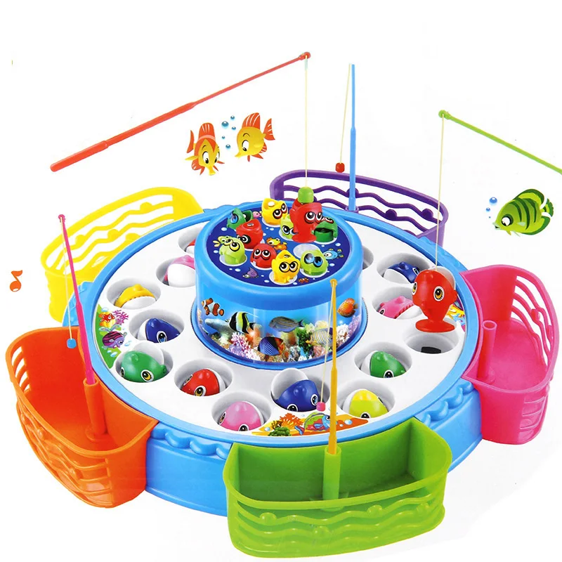 

New Hot Fashion Colourful Baby Educational Toy Fish Plastic Magnetic Fishing Toys Set Game Kids Gifts For Kids Outdoor Toy