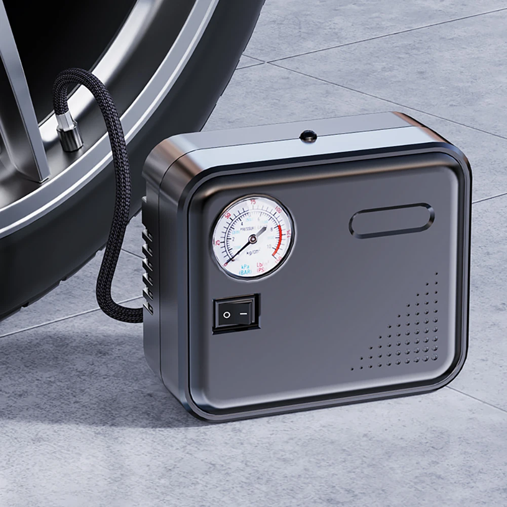 

Air Compressor Tire Inflator DC 12V Auto Air Pump Pointer Type Tire Pressure Display With LED Light For Cars Bicycles Basketball