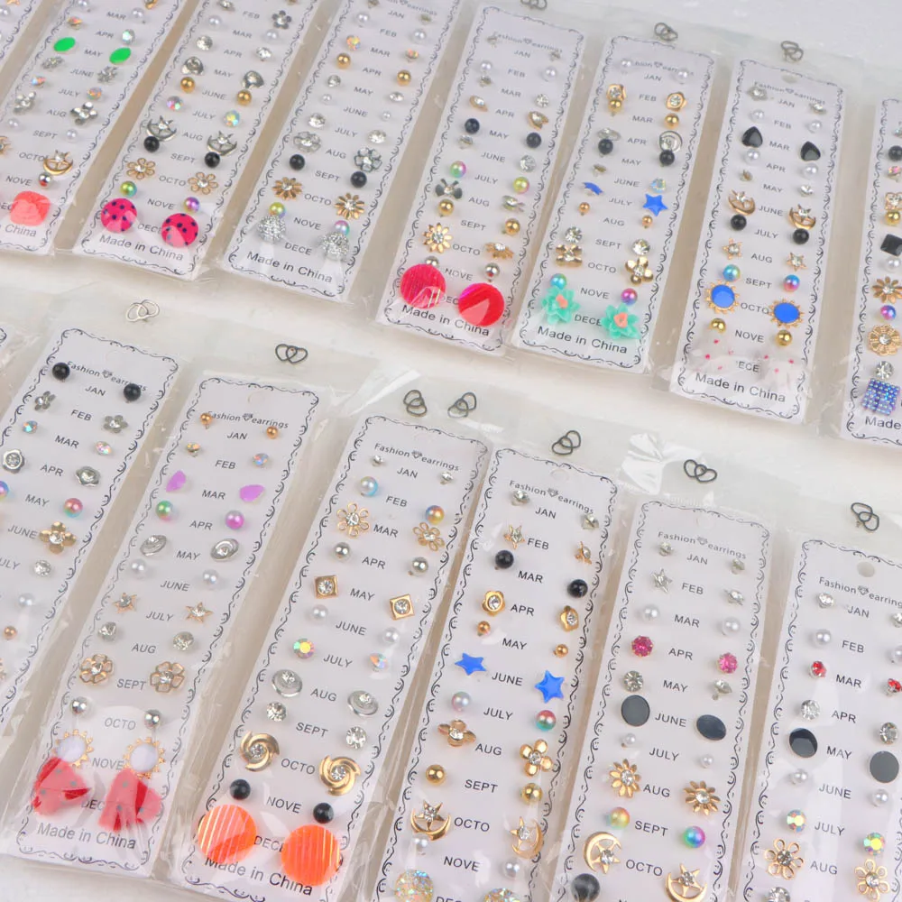 20 Sätze/los Mini Ohrstecker Set Mixed Stil Mode Frauen Schmuck Geschenk Für Freunde Party Geschenke Großhandel – Detail 8