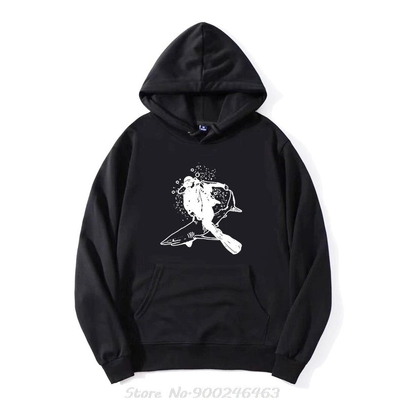 Taucher Hoodie. Taucher Geschenk. Hai Tauchen Hoody Männer lässig Erwachsenen Jacke Reiß verschluss Hoodie Sweatshirt Hip Hop Streetwear