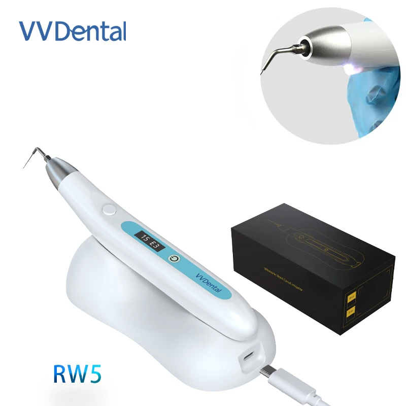 

VVDental Dental Endo Irrigator Activator with 5 Tips Endodontic Irrigator Handpiece Root Canal Treatment Dentistry Instrument