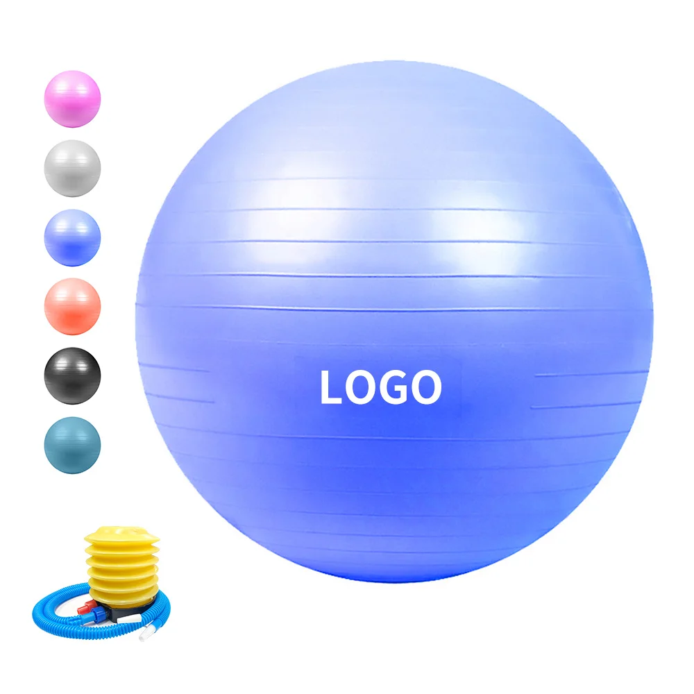 Color PVC Yoga Ball, Fitness Exercise Ball, Gym Training, Workout, Sport, Pilates, Birthing, Workout, 55cm, 65cm, 75cm