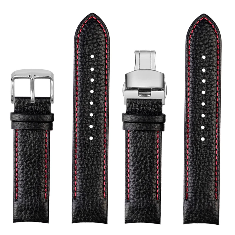 Curved Interface Leather Watch Strap 22mm Fits Casio EDIFICE EQB