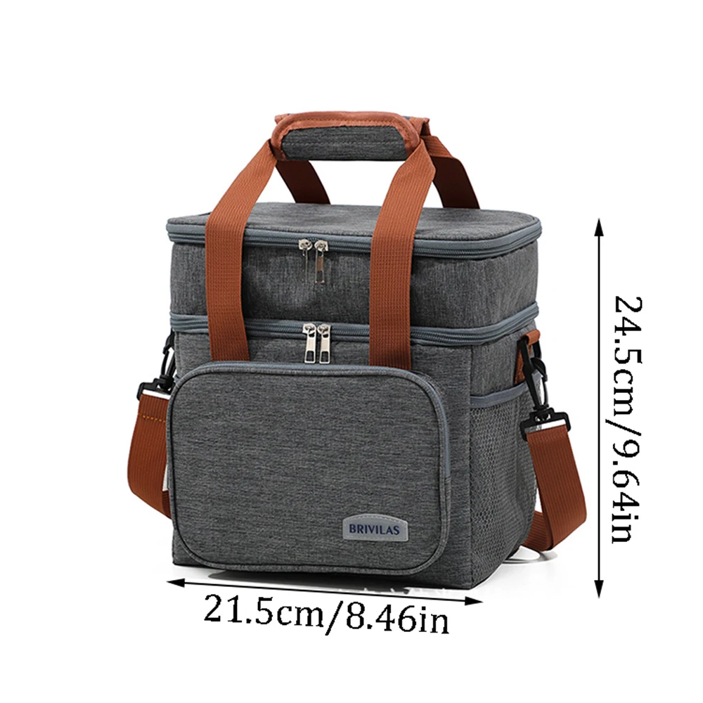Lunch Bag Insulated Expandable Double Deck