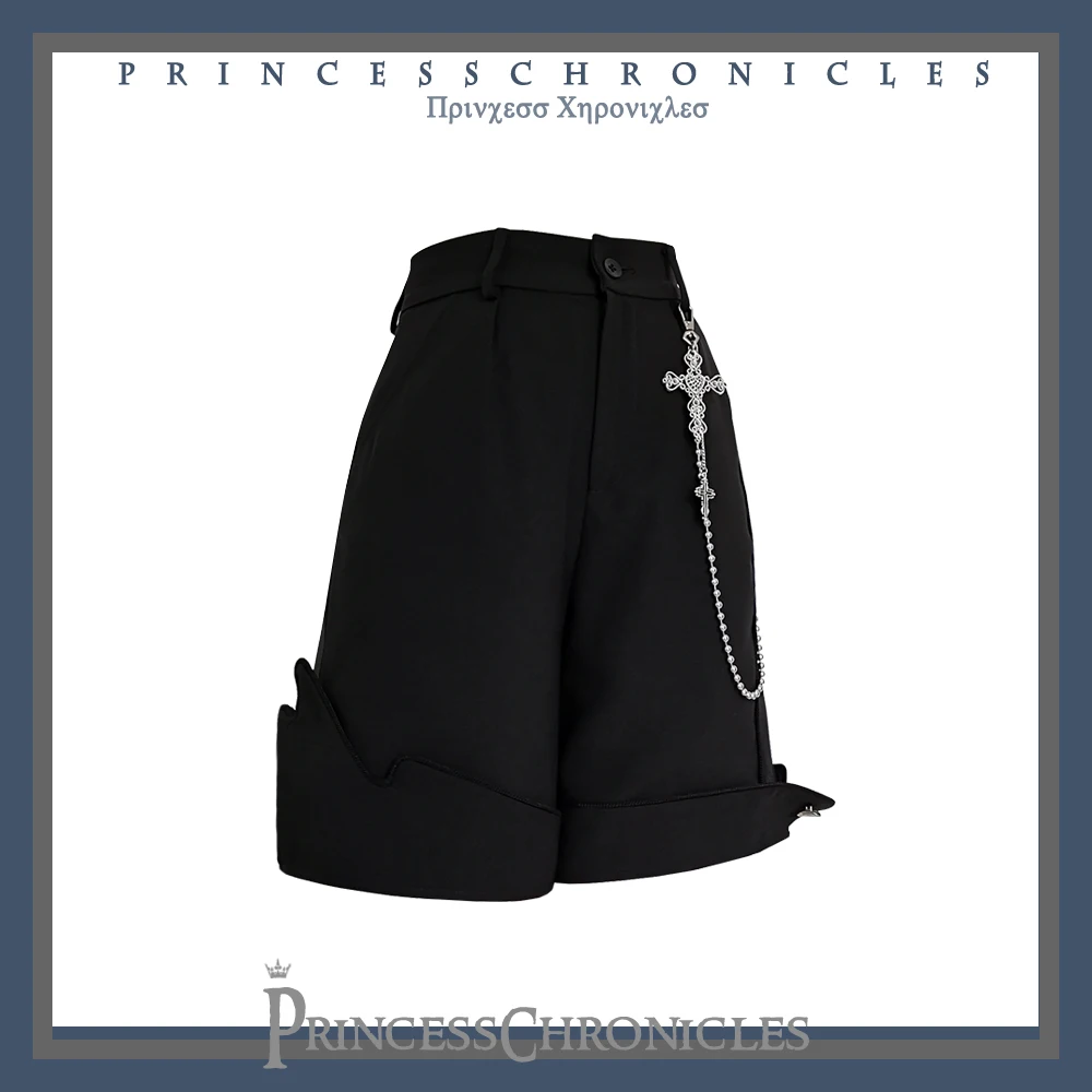 Red Shadow Ouji Lolita Retro Little Prince Lolita Straight Suit Irregular Shorts for Unisex by Princess Chronicles~Pre-order