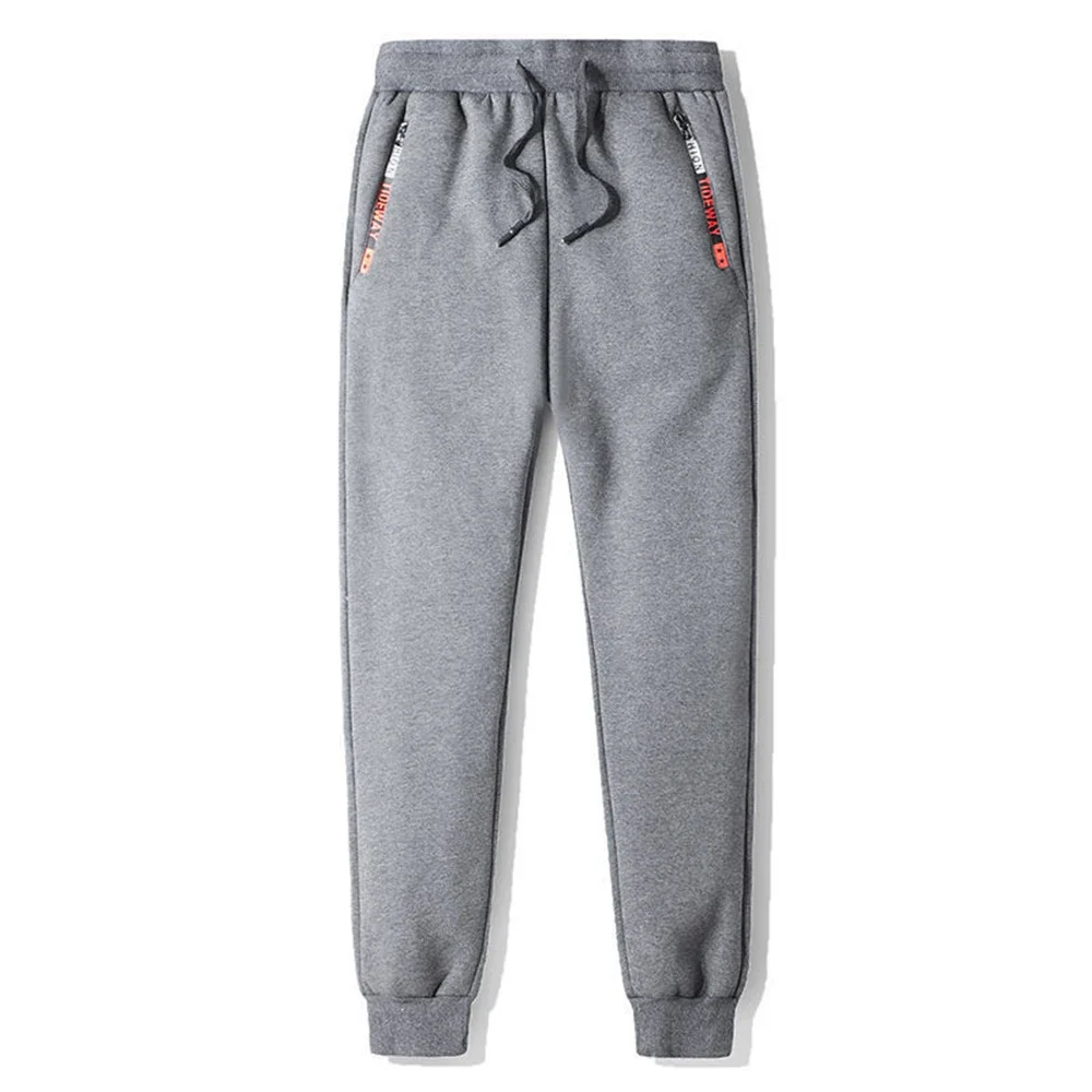Sport Jogging Trousers Men Fur Lined Joggers Thick Sweatpants Warm 8XL