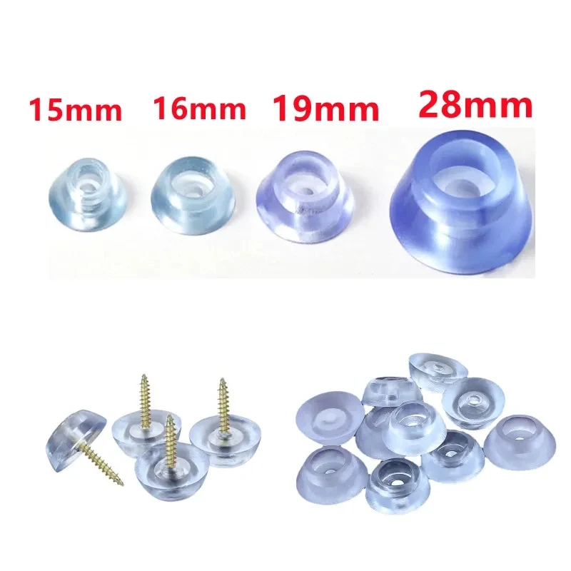 Silicone Transparent Non-Slip Chair Leg and Furniture Foot Covers - Wear-Resistant Protector Pads (25/50 Pack)