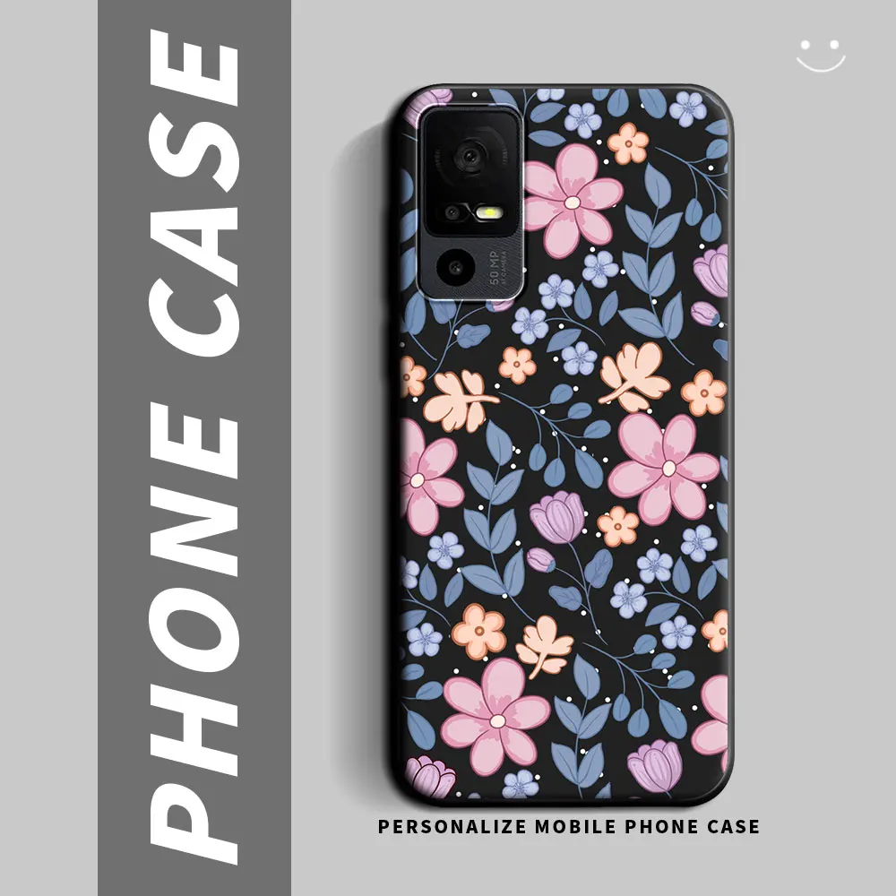 Cartoon Cute Cat Flower Shockproof Silicone Soft Phone Case - Stylish Protective Back Cover