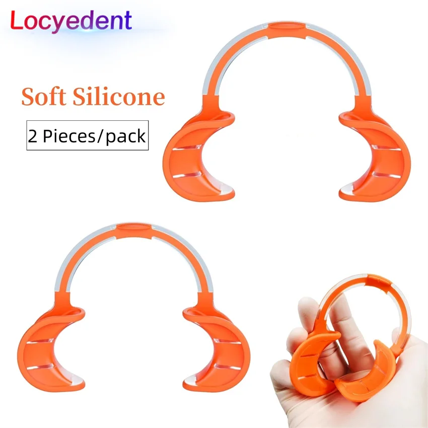 

2 Pcs/set Dental Mouth Opener Soft Silicone C-Shape Intraoral Lip Cheek Retractor Orthodontic Expander Dentistry Oral Care Tool