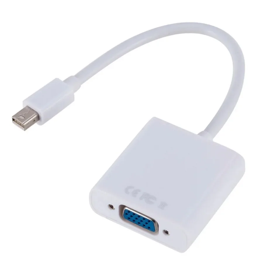 Mini Thunderbolt to VGA Converter 1080p Mini DisplayPort Display Port Mini DP to VGA Cable Adapter For HDTV For MacBook Air Pro