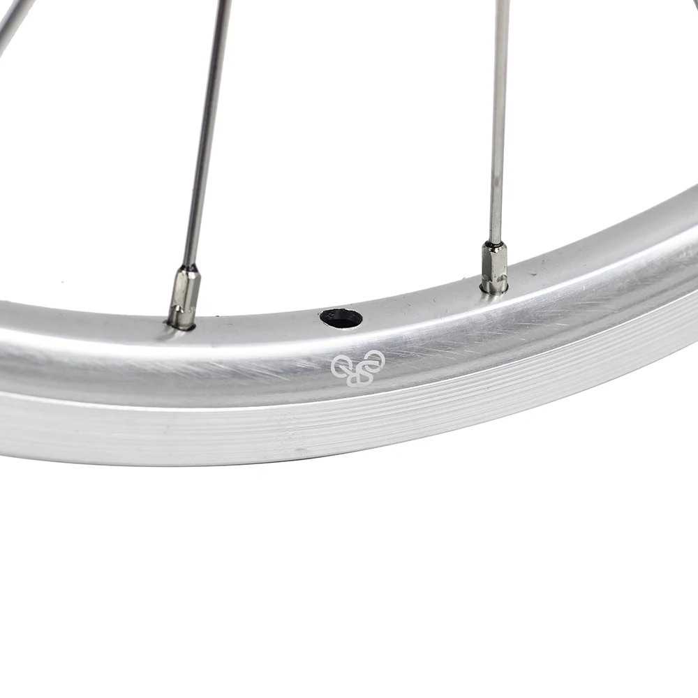 SILVEROCK Fahrrad-Vorderrad 16 x 1 3/8 Zoll 349 Kinlinnbr-Felge für Brompton PIKES 3Sixty Ultralight Faltrad 370 g – Detail 5