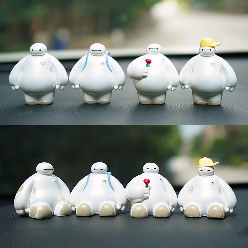 Disney Big Hero Baymax Car Ornament Cartoon White Fat Cute Creative Car Ornament Doll 4 5cm Decorative Doll Birthday Gift Aliexpress