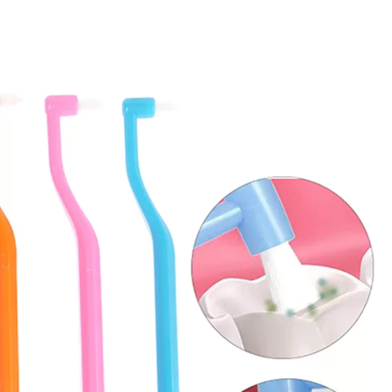 교정용 치간 칫솔 더블빔 소프트 치아 청소 칫솔 구강 관리 도구 작은 헤드 소프트 헤어 임플란트 성인용