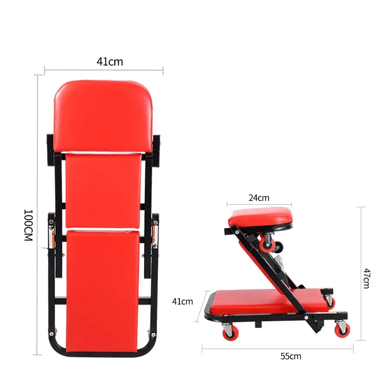 40" Deformable Auto Repair Stool Thickened Car Repair Lying Board Skateboard Repairing Car Sleeping Scooter