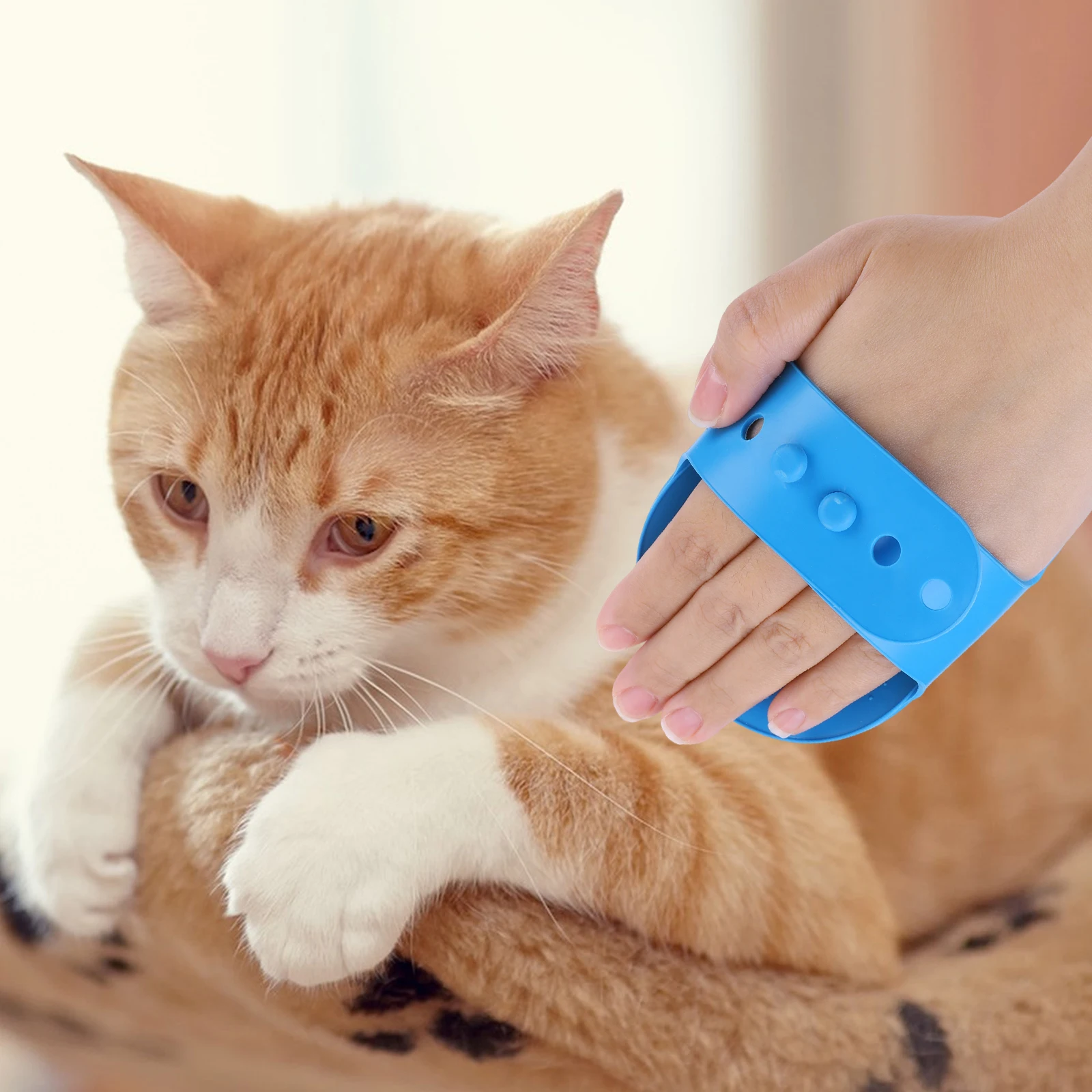 6PCS Pet Grooming Kit Silicone Dog Washing Gloves Dog Toothbrush Finger Bath Gloves Shampoo Brush Cat Bath Supplies