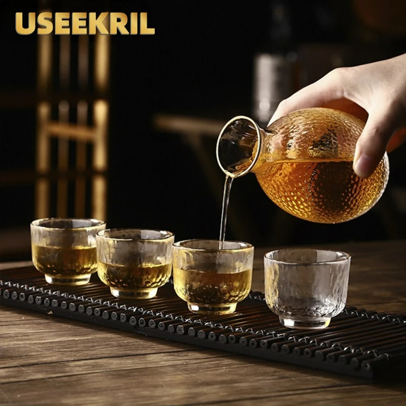 Tea Cup Wine Cup Wine Glass Spirits Cup Drinking Glasses Creative Sake Glasses Cup Set Japanese Style Shot Glasses Transparent Tea Cups Wine Accessories Professional Shot Cup Set