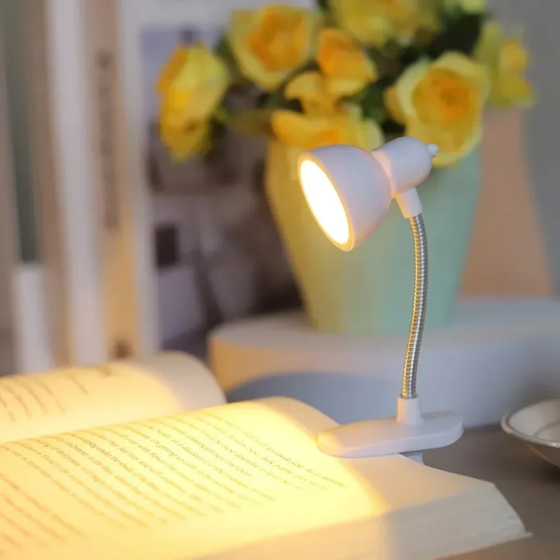 Book Light 1Pcs Portable Eye-Friendly Reading Lamp Warm Bright Mini Book Lig Clip-On Light with Long-lasting Battery for Books and Desks