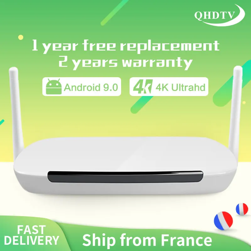 Leadcool Q9 Qhdtv 4K Android 9 0 iptv box Доставка из Франции Amlogic S905W 2 4G WIFI HD qhdtv android tv Set top |