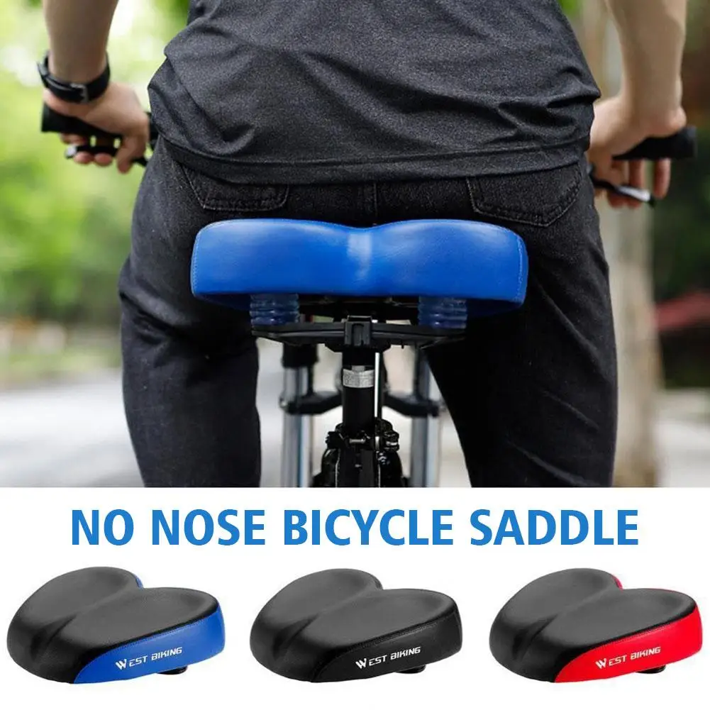 

Widen Thicken Bicycle Seat Cushion Ergonomic Soft Waterproof Bike Rebound Cushion Shock Absorption Breathable High Sponge J0U6