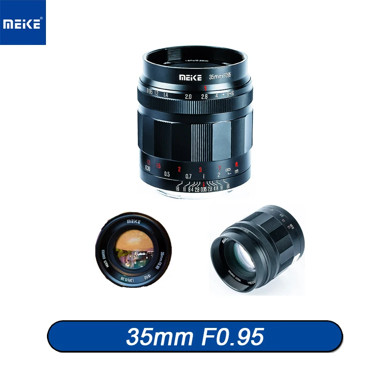 Meike 35Mm F0.95 Aps-C Obiettivo Per Fotocamera Manuale Ad Ampia Apertura Per Obiettivo Mirrorless Nikon Canon E/X/Efm/Z/M43 Mount