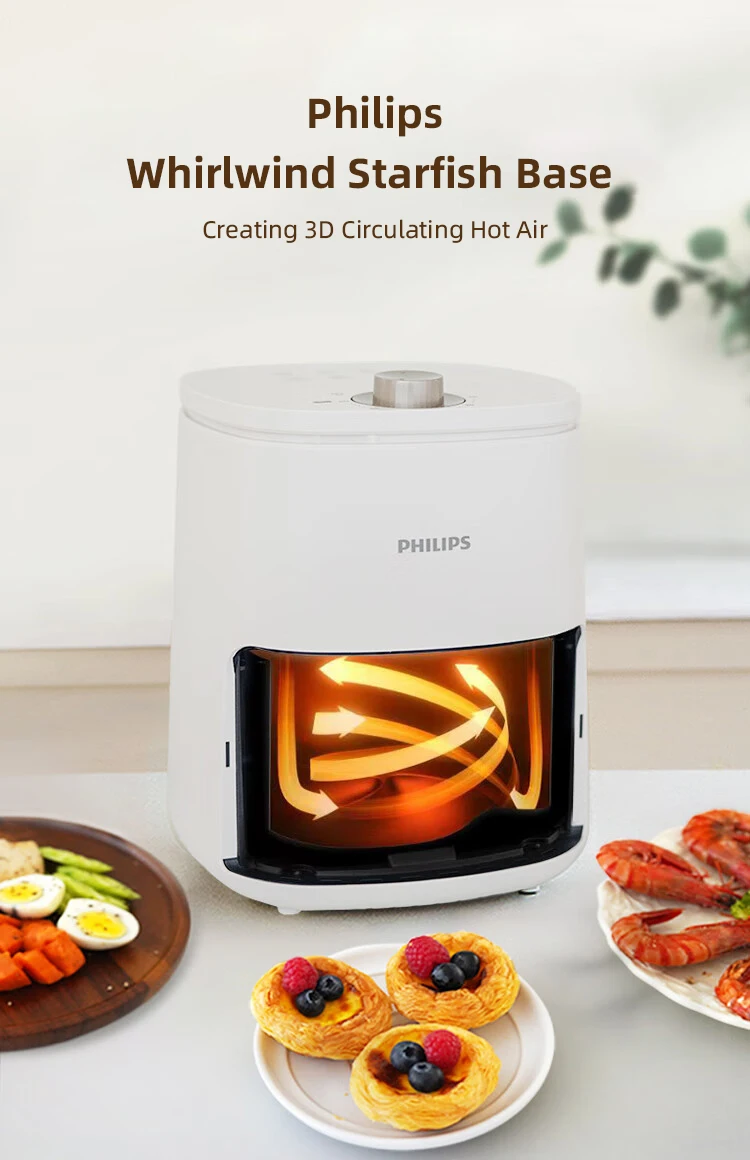 Description Picture 5 of itemPhilips 3.5L Air Fryer Whirlwind Temperature-Controlled High-Quality Inner Pot Silicone Anti-Slip Mat visual cooking guidance