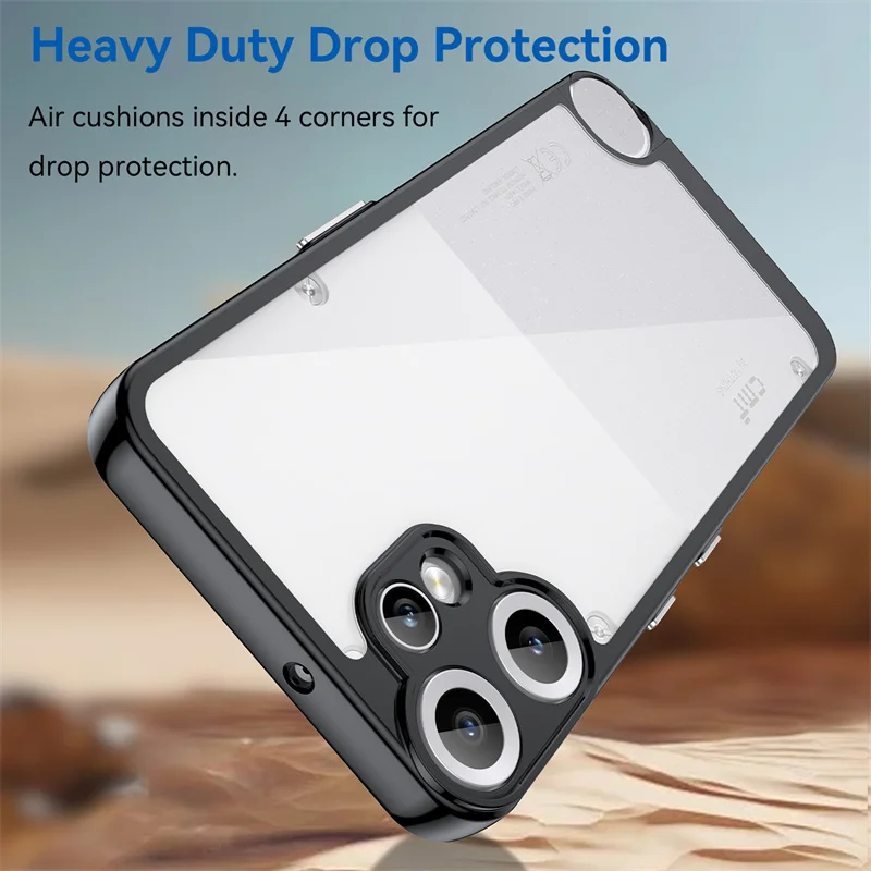 Enhanced Clear Silicone TPU Shockproof Phone Case with Air Cushion Protection