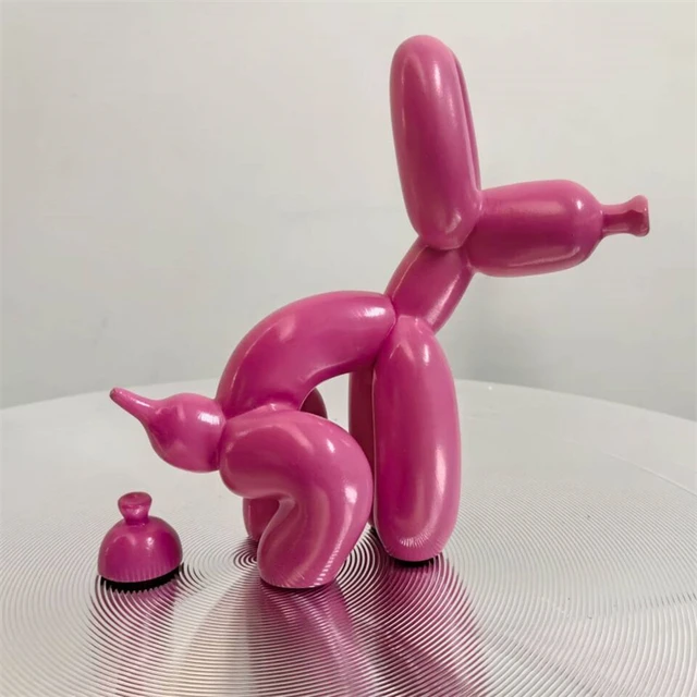 Mignon ballon chien chiot merde Statue résine Animal Sculpture décor à la maison résine artisanat décor de bureau 5