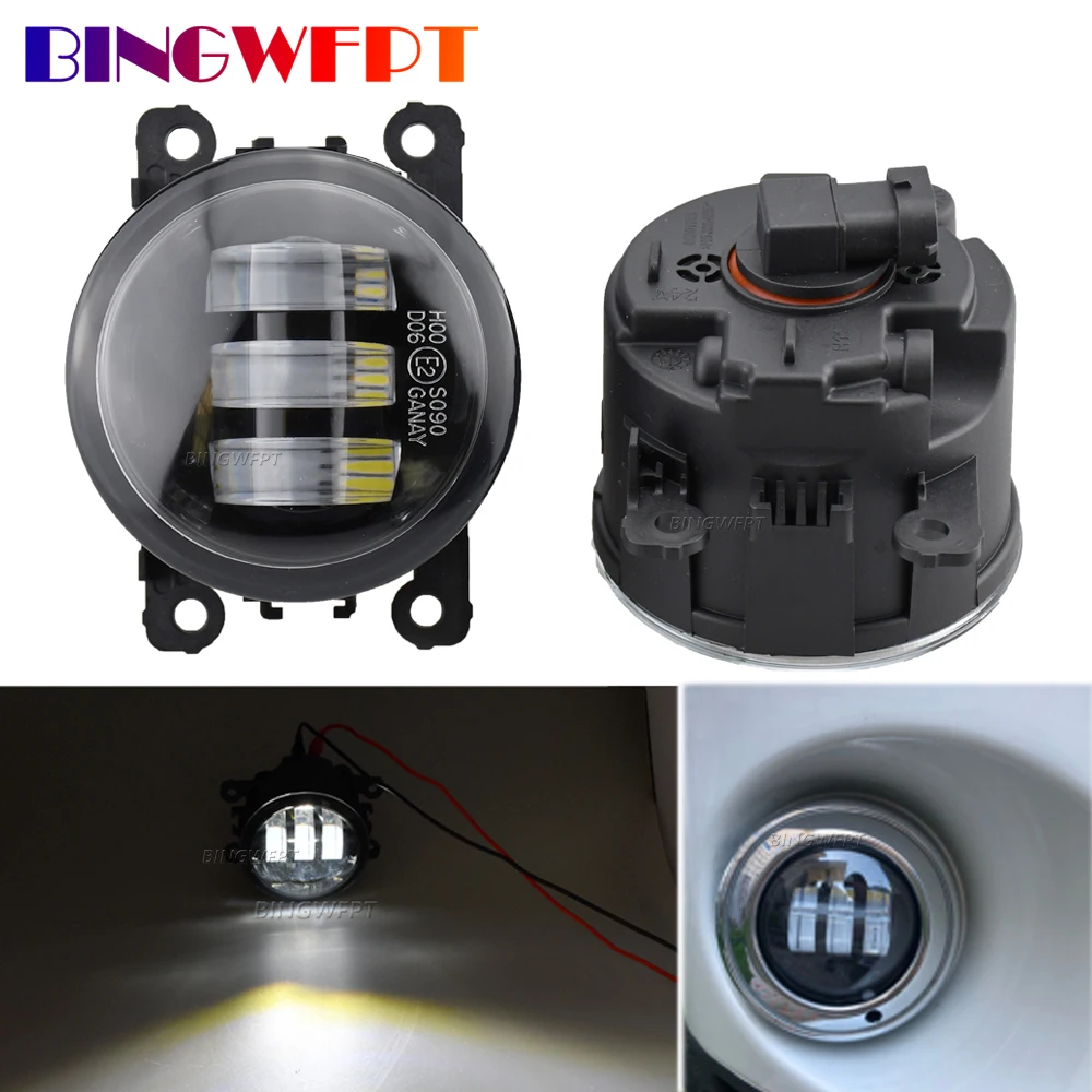 Led Car Bumper Fog Light Lamp Assembly Daytime Running Drl 12v For