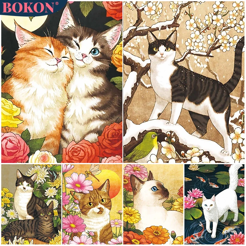 

5D DIY Diamond Painting Full Square/Round Cat Rhinestone Picture Diamond Embroidery Animal Mosaic For Sale Home Decor