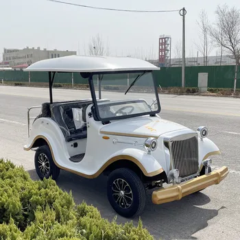 New Customized High Quality Fashionable Color Golf Cart Electric Vintage Classic Vintage Car With Foot Operated Park Brake