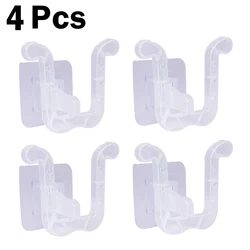 Set of 2 Self-Adhesive Slipper Storage Hooks - Wall Mounted, Punch-Free Organizer (4pcs-Clear)