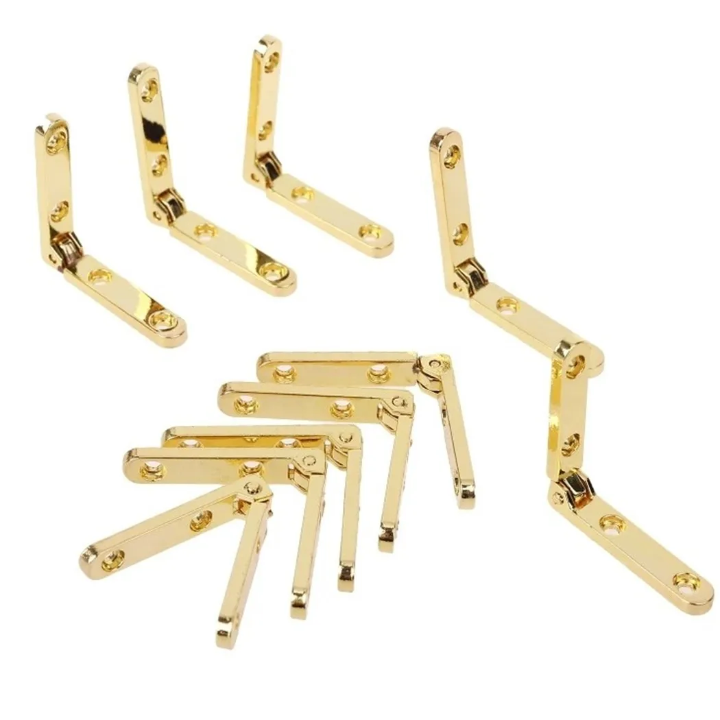 90 Degree Door Hinges Zinc Alloy Spring Hinge Repair Kit 10Pcs/Bag Wooden Box Jewellery Case Furniture Hardware Accessoires