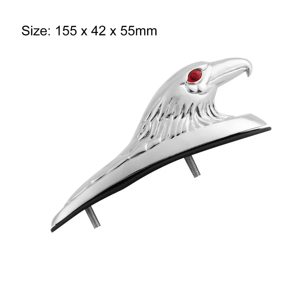 

Hot Chrome Eagle Head Shape Design ATV Front Fender Frame Ornament Front Fender Accent Piece for Motorcycle Motorbike Car Bonnet