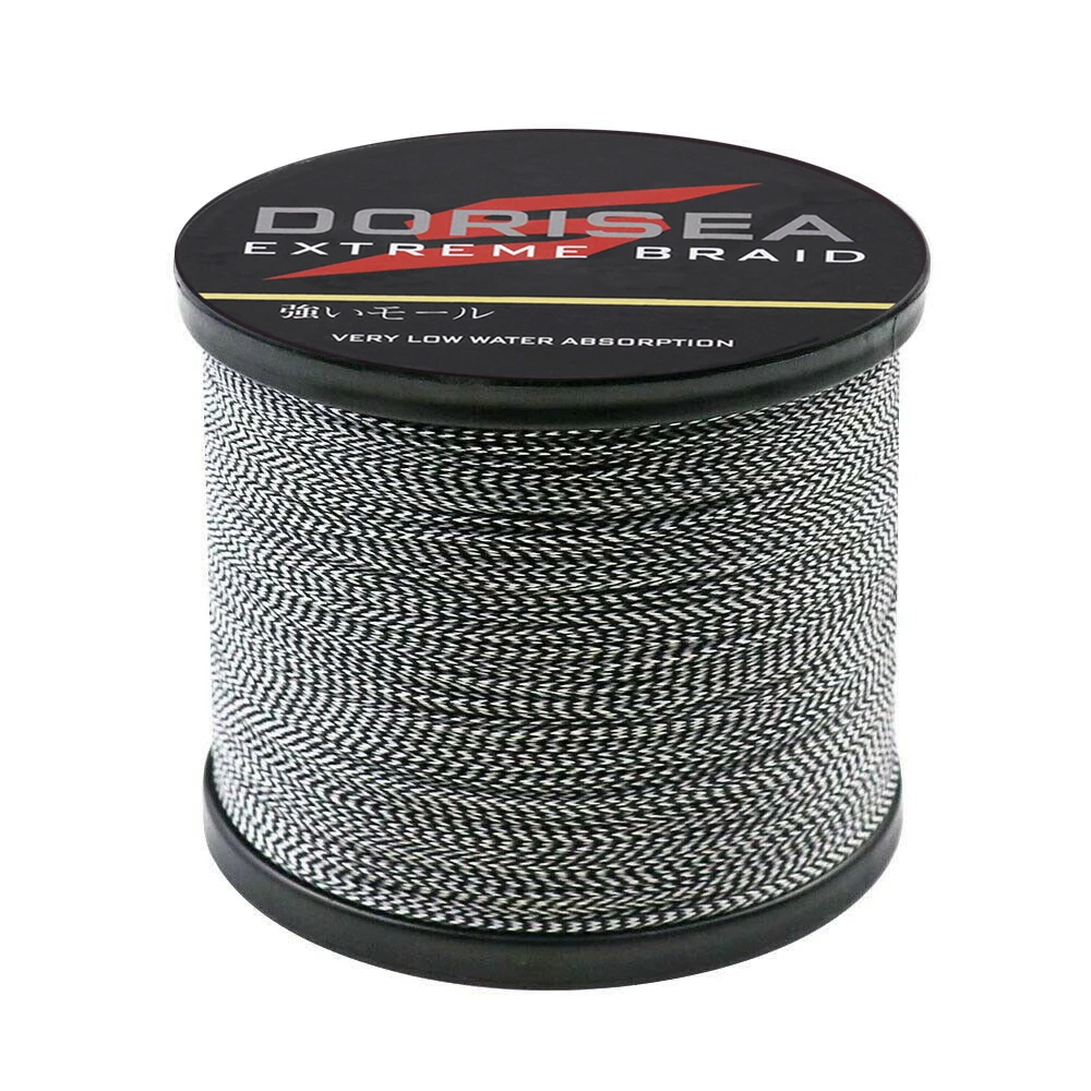 

DORISEA 8 Strands 100M 300M 500M 1000M 1500M 2000M Black-White Spot Color PE Multifilame Braided Fishing Line Wires 6LBs -300LBs