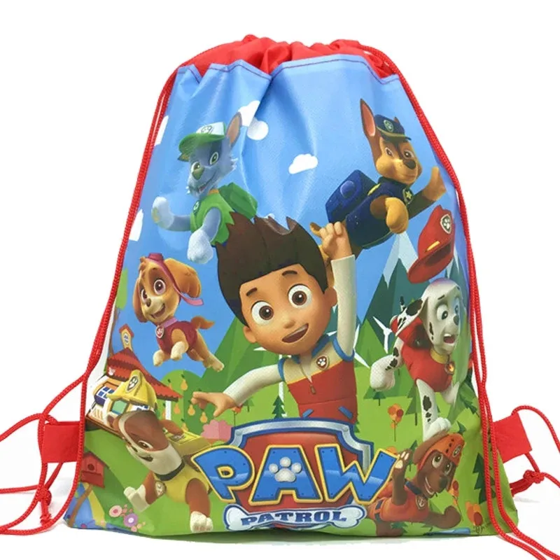 Katoenen Paw Patrol Non-Woven Kids Stof Trekkoord Rugzak Reistas Opbergen Doek Schoenen Tas Draagbare Rugzak Feestartikelen