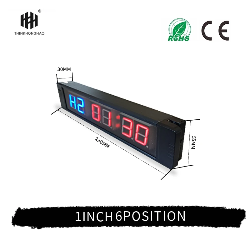 THINKHONGHAO 6 Digit Large Gym Sports Stopwatch Remote Control Timer Clock 