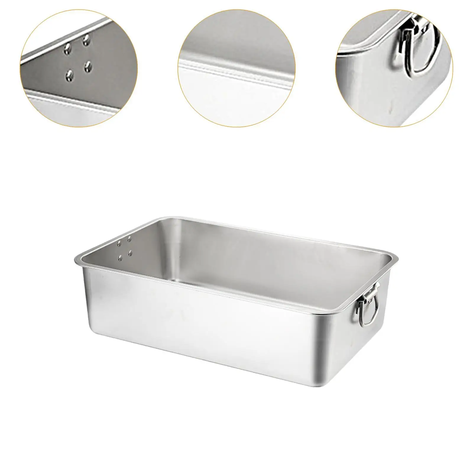 Stainless Steel Litter Box Catering Food Pan High Side High Sided Litter Pan